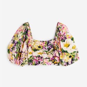 H&M puff sleeve crop top - size M